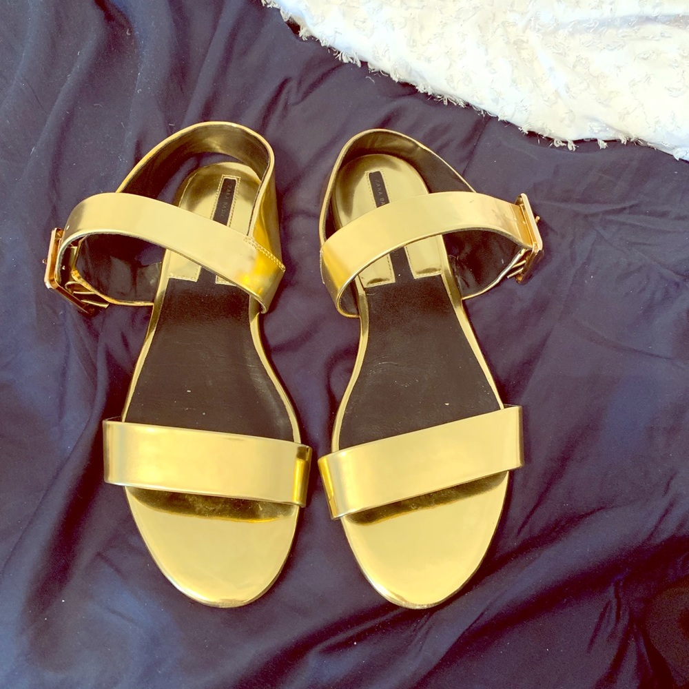 Gold Zara Sandals